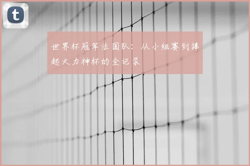世界杯冠军法国队：从小组赛到捧起大力神杯的全记录